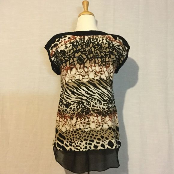 Dana Buchman Resort Breeze Animal Print Top - Picture 3 of 4
